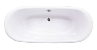 Ванна из искусственного камня AquaStone Лиона 190x86см ножки хром